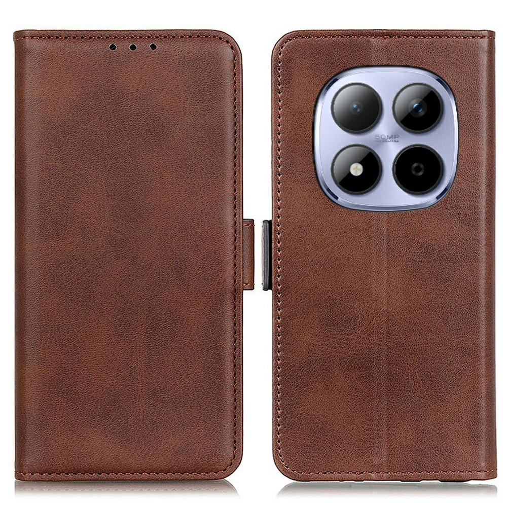 Pro Xiaomi Redmi Note 15 Pro 4G (Globální) Pouzdro Stojan Textura hovězí kůže PU kůže Kryt na telefon