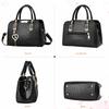 NICOLE&DORIS Women's Crocodile-Embossed Two-Layer 2-Way Shoulder Bag with Compartments, Small Size, Charm Included, Stylish Waterproof PU Leather