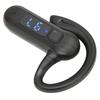 Single Ear Bone Conduction Headset Digital Display Voice Control Answering Wireless Earphone for Sports Business Black