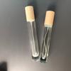 10/15ml Premium Glass Perfume Spray with Walnut Beech Cap, Portable Refillable Travel Atomizer for Cosmetics