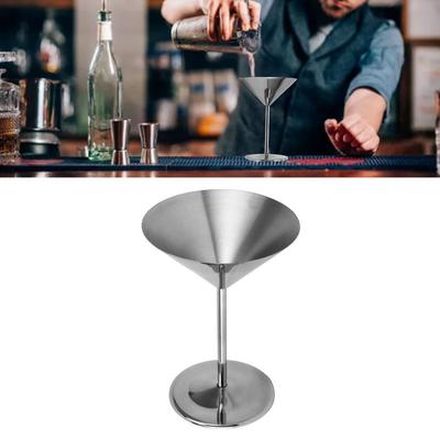2pcs Shatterproof Stainless Steel Wine Glass Mirror Polished Martini Glass  Outdoor Use