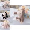 Adorable Plush Monkey Keychain Soft Stuffed Animal Toy For Backpack Or Keys