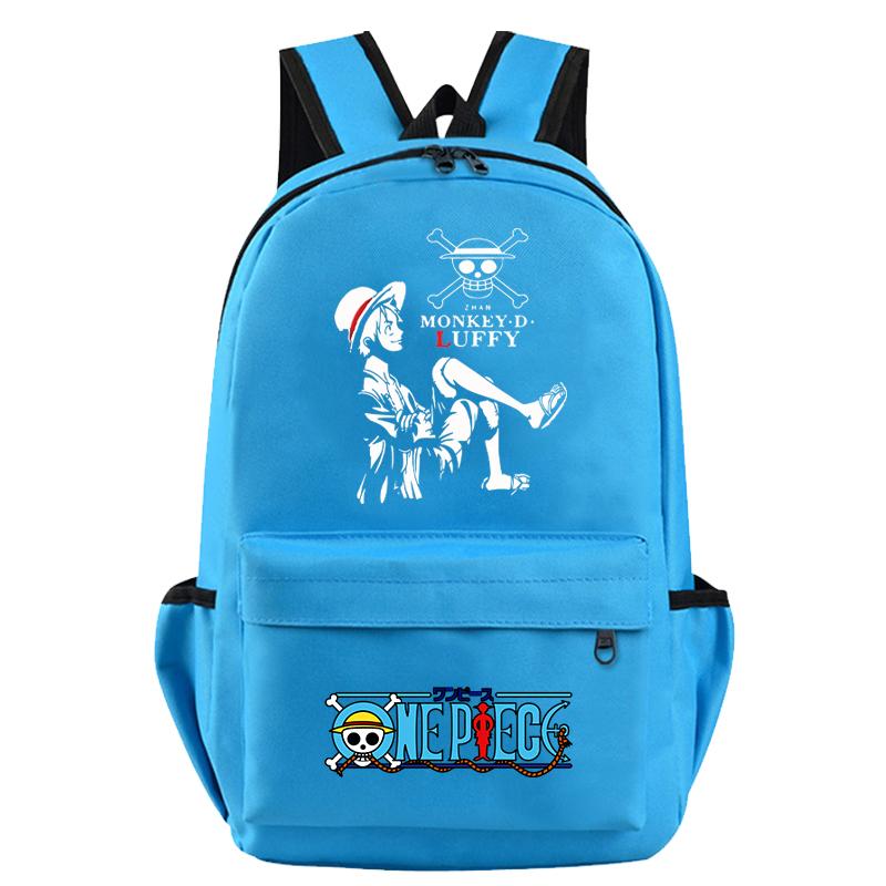 Anime One Piece Bag Large Capacity Sweet Soft Backpack for Boy Girl Children Teenager Back To School Bag Leisure Travel Bag College Canvas Bagpack