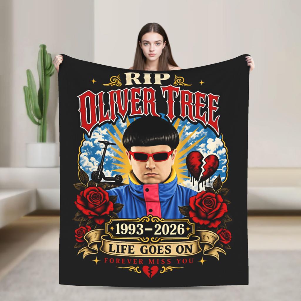 Oliver Tree Blanket Comfortable Throw Blanket Winter Kids Adults Living Room Camping Bedspread