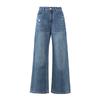 Slack cotton wide-leg jeans women's high-waisted new worn loose straight pants