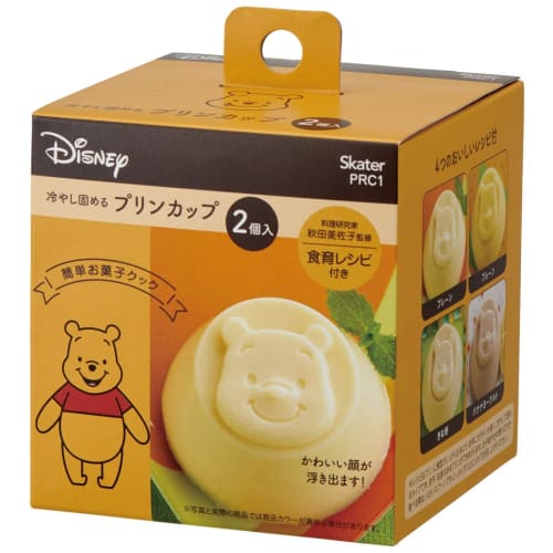 Skater Chilled Pudding Cups, 2-Piece Set, Disney Winnie the Pooh Design, Made in Japan, PRC1-A