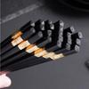 10 Pairs Household Antibacterial And Anti-Mold Alloy Chopsticks With Gold Pattern Non Slip And Heat Resistant For Home Kitchen