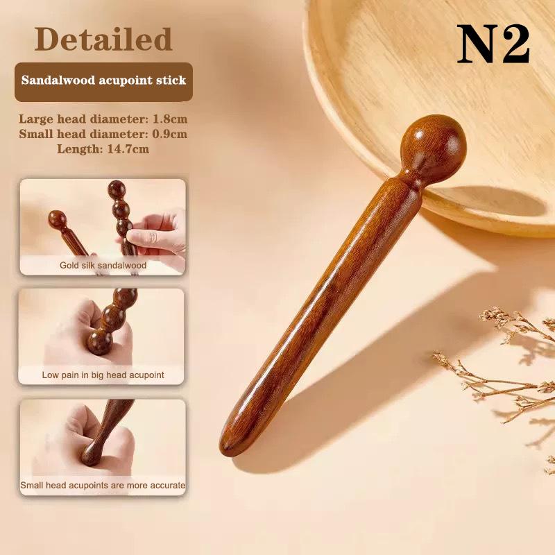Wood Massage Stick Tool Natural Sandalwood Massager Acupoint Reflexology Tools For Full Body Relaxing Deep Tissue Foot Massage