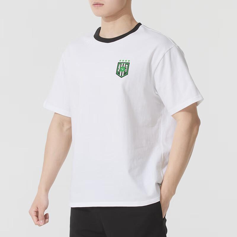 Puma Treningowa Wygodna Oddychająca Casualowa Koszulka z Krótkim Rękawem Unisex Top Biały 631722-02