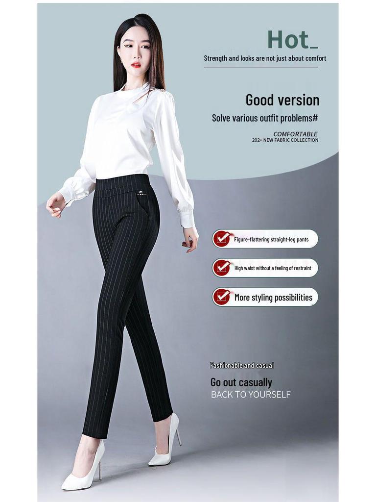 Frühlings- & Herbstlose Lässige Hosen mit geradem Bein für Frauen mittleren Alters und ältere Frauen
