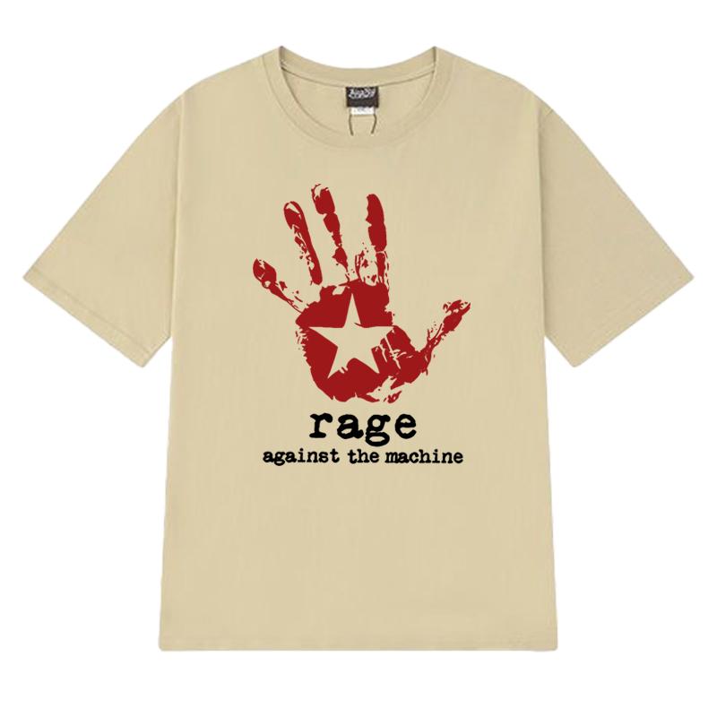 

New in Rage Against The Machine Theme Printed short sleeve T-shirts Men Women vintage Oversized T shirt Unisex 100% Cotton Tops M