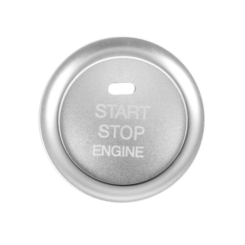 A22E-2Pc Set Silver Aluminum Keyless Engine Push Start Button & Surrounding Decoration Ring For Mazda 3 6 CX-3 CX-5 CX-9 MX-5 W