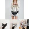 Trendy 2024 Black Small Pu Shoulder Bag Stylish Street Fashion Chic Design