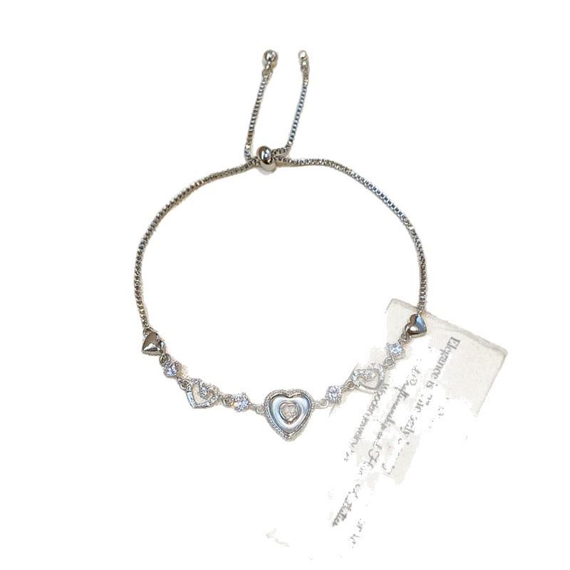 Französisches Zirkonia-Zuckerwürfel-Armband - Elegantes Light-Luxury-Armband für frische, einfache Mode