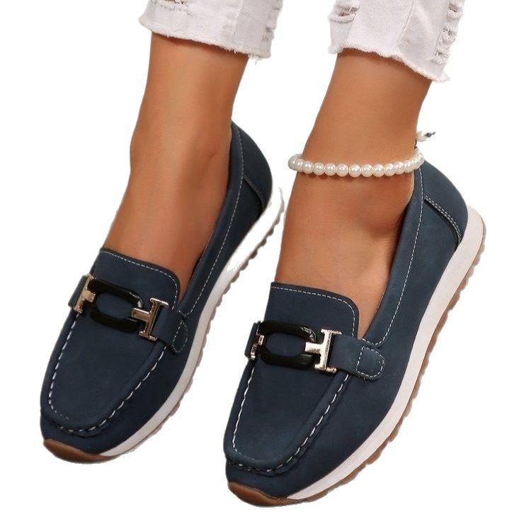 2025 spring and summer new Doudou shoes women's fashion casual one-pedal comfortable soft-soled non-slip single shoes
