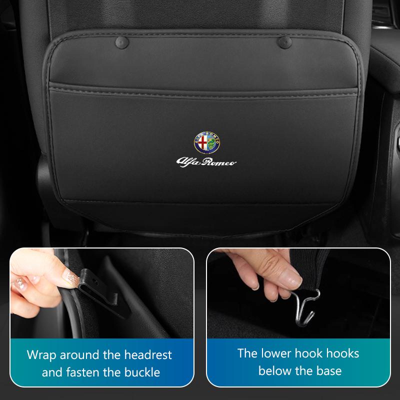 For Alfa Romeo Car Seat Back Anti-kick Pad Protector Mat Anti Scratch Organizer For Alfa Romeo 159 Giulietta 156 147 Giulia Mito