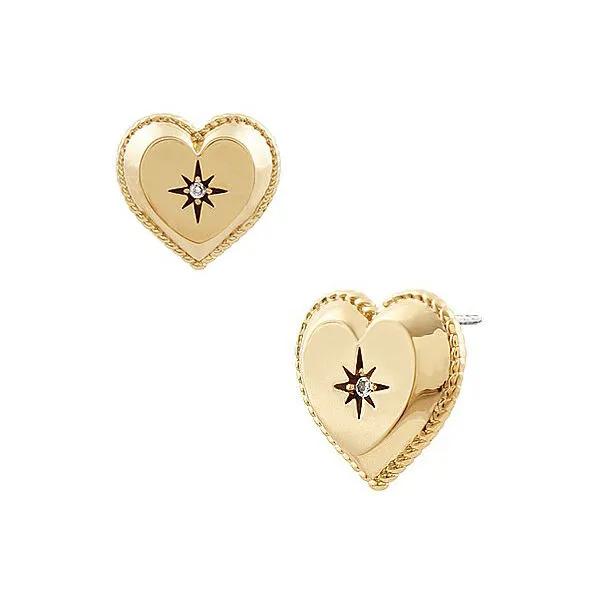 [925 Sterling Silver Post] Mademois Gold Earrings