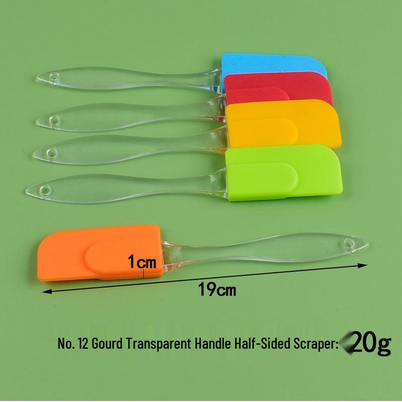 Silicone Spatula with Transparent Handle for Baking and Mixing