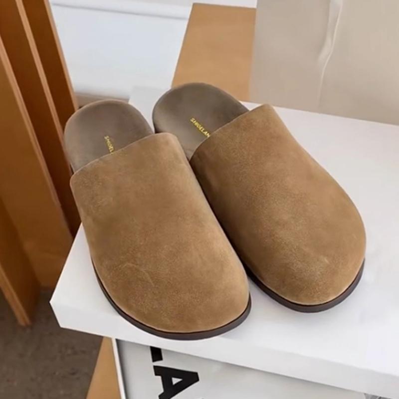 

Модные балетки Женские туфли-мюли Замшевые слингбэки Тапочки Уютные повседневные Новые сандалии Женские 2025 Осенняя мода Платье Zapatillas De Mujer 40