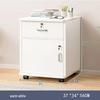 Office Desk with Movable Under-Storage and File Cabinets