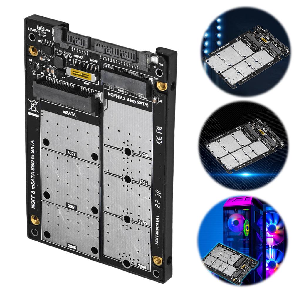 

2 in 1 M.2 NGFF MSATA SSD To SATA 3.0 Adapter Converter Card M.2 NGFF B-key & MSATA SSD To SATA 3.0 Converter Card for PC Laptop China Mainland