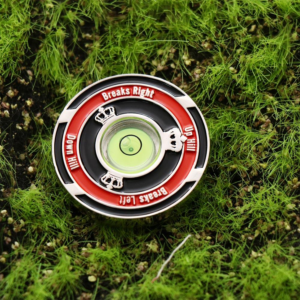 Two-sided Golf Green Reader Metal Golf Ball Marker Training Aids Golf Hat Clip Marker  Girl