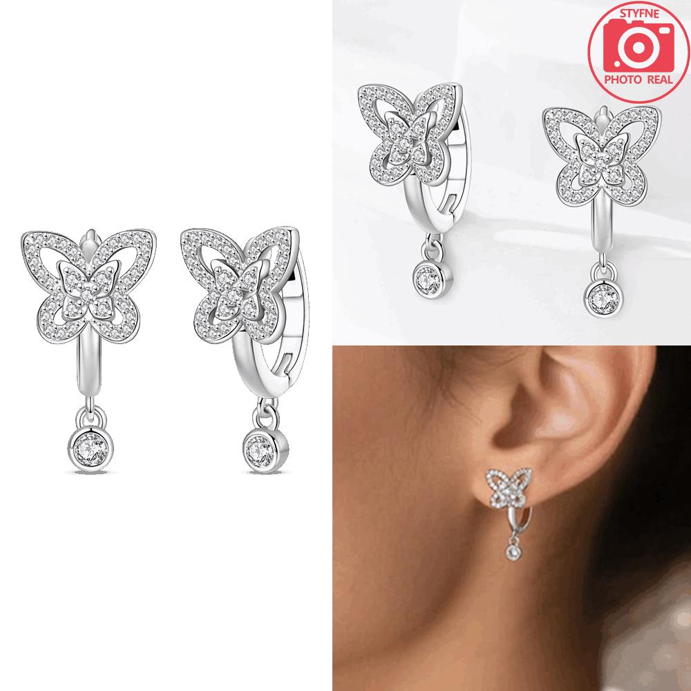Original Earring Copper Exquisite Drop Earring Butterfly Cross Design Accessory Jewelry Anniversary Fine Gift