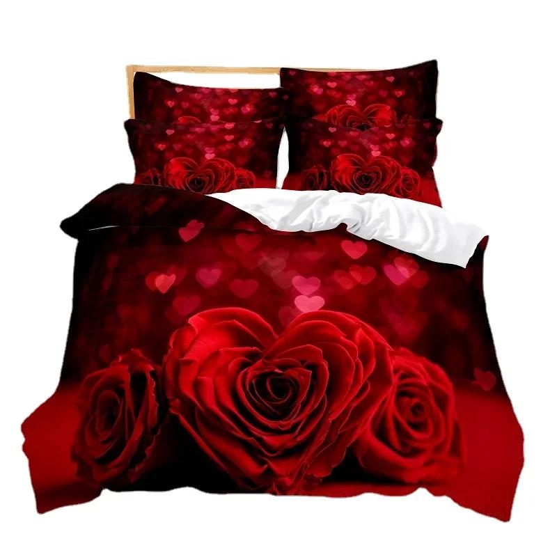 Comforter Pink Bed Set Queen Size Bedding Adults Winter Wedding Bedding Set S Queen King Bedroom Home Textile Ropa De Cama