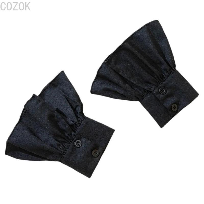 DIY Abnehmbare Manschetten Manschettenverlängerung Stickerei Spitze Gänseblümchen Falsche Ärmel Elastisch Wildes Handgelenk Plissiertes Organ Lolita Falsche Ärmel