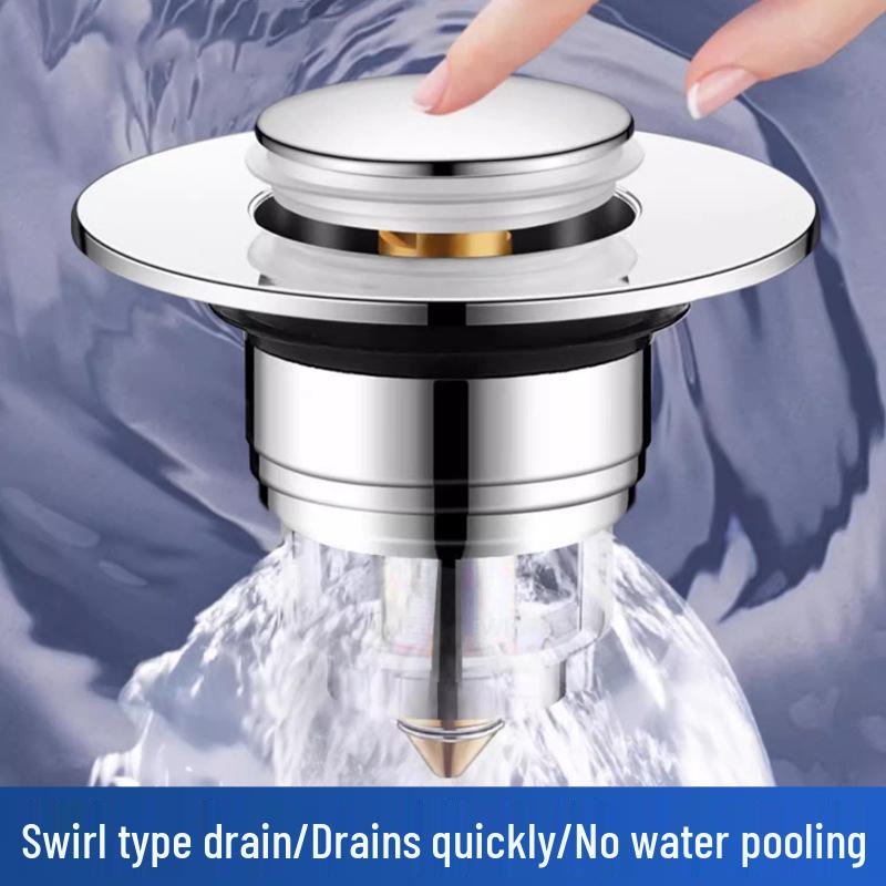 Universal 304 Washbasin Filter Bounce Core Leak Stopper - Sink Drainer & Deodorant for Kitchen and Bathroom.