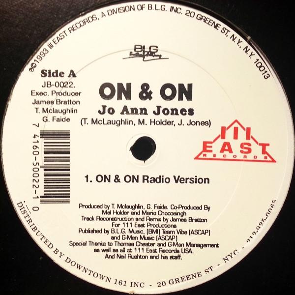 

12inch Record JO ANN JONES - On & On JB0022 111 EAST 1993 US Dance & Electronica Used