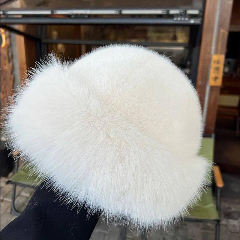 Women Autumn Winter Faux Fur Hat Sweet And Lovely Warm Hats Girls Outdoor Quality Faux Mink Fur Caps