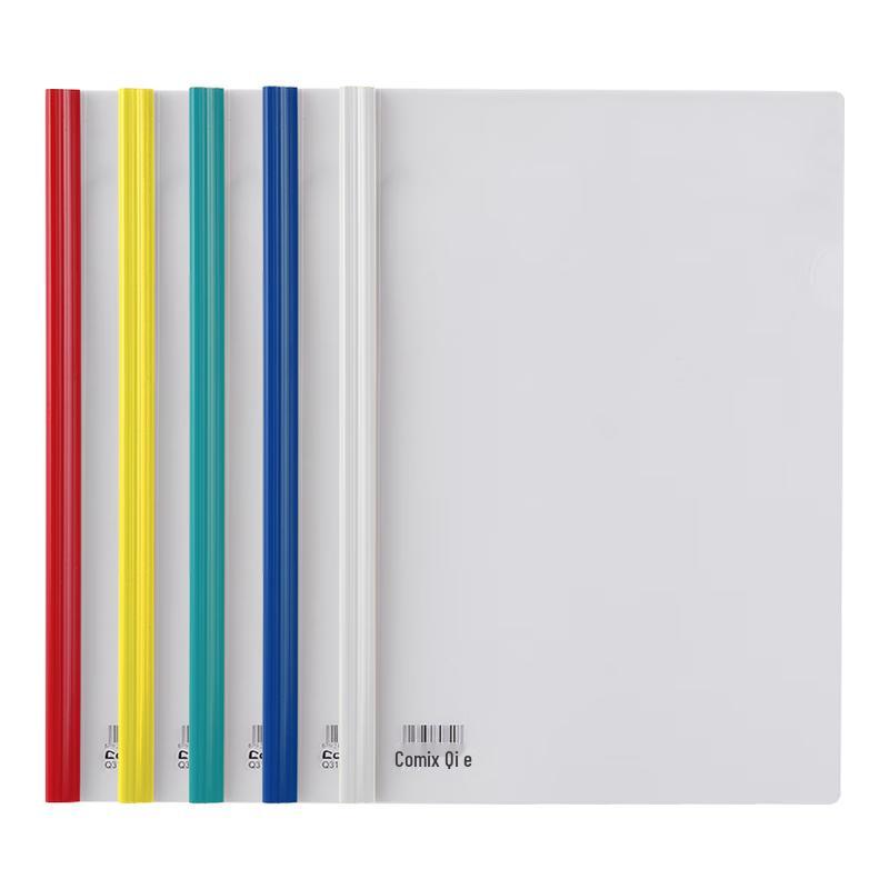 COMIX A4 10mm Sliding Bar Folders, Blue (10 Pack)