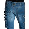 Spodnie Męskie Jeans Bojówki Robocze Elastyczne Wygodne Wzmacniane Jeansowe
