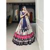 Women Tussar Silk With Patola Print And Foil Work Lehenga Choli ,Unstiched Blouse,