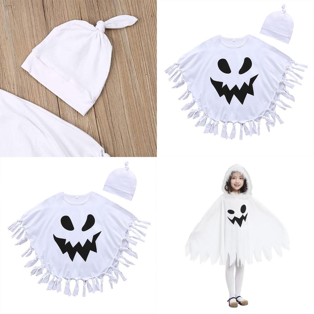Soft And Comfortable Ghost Cloak Cape Halloween Cosplay Costume For Toddlers