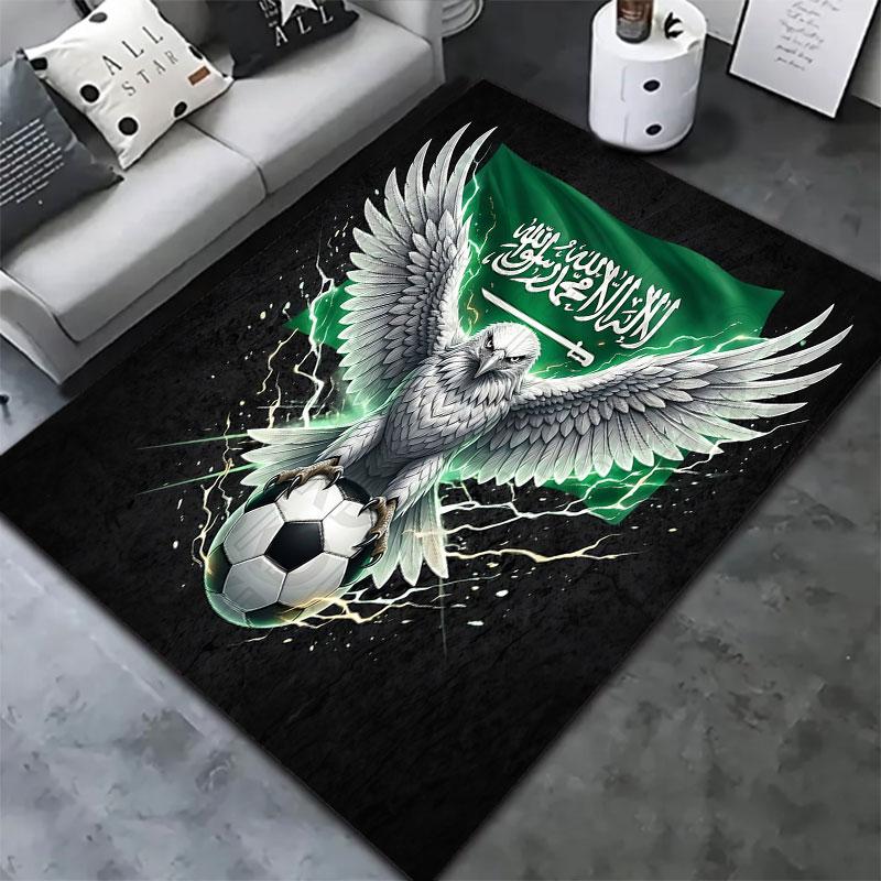 Saudi Arabia National Football Team Carpet Rug for Living Room Bedroom Home Sofa Decoration,Kids play Non-slip Floor Mat