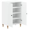 Shoe Cabinet ALKMAAR 59.5 X 39.5 X 90 Cm Engineered Wood White