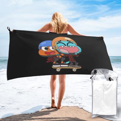 Gumball Darwin Skate Beach Towel Soft Microfiber Quick Dry Absorbent Quick Towels For Pool