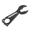 11 In 1 Outdoor Wrench Multifunctional Bottle Opener Keychain Screwdriver Measuring Ruler Tool Black