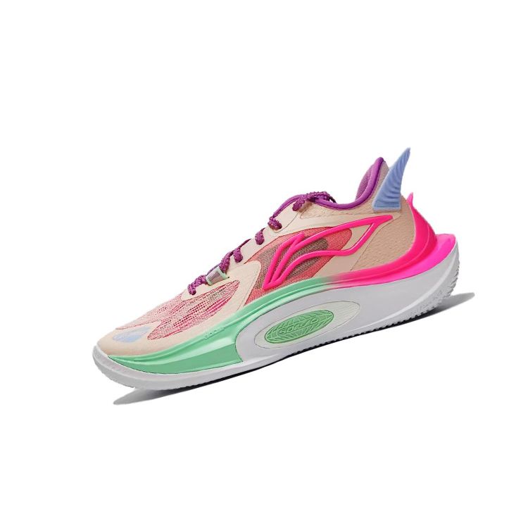 Li Ning Sonic 11 V2 Pohodlná tkanina TPU tlumení nárazů Odolné nízké basketbalové boty Pánské tenisky Oranžové ABAT045-5