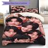 K‑pop Boy Group 3 Pieces Duvet Cover Set, Cute Group Selfie Print Bedding Set, Soft Bedroom Home Textile Without Pillow Core For Kpop Fans