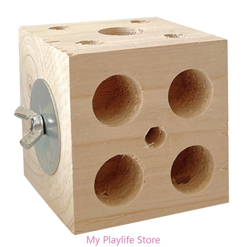 Parrots Grinding Chew Toy Bird Wood Chew Training Supplies Natural Wood Block Molar Toy for Pet Bird Tearing Grinding