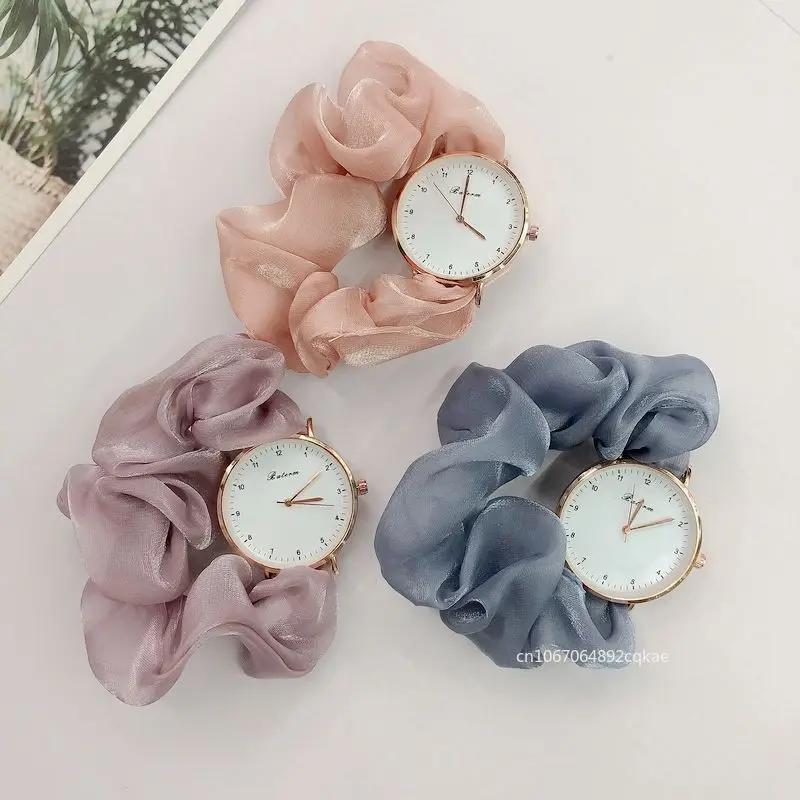 Creative Ribbon Digital Watch Fairy Elegant Personality Student Girl Ribbon Watch Without Clasp Bracelet Watch Clock Gift Reloj