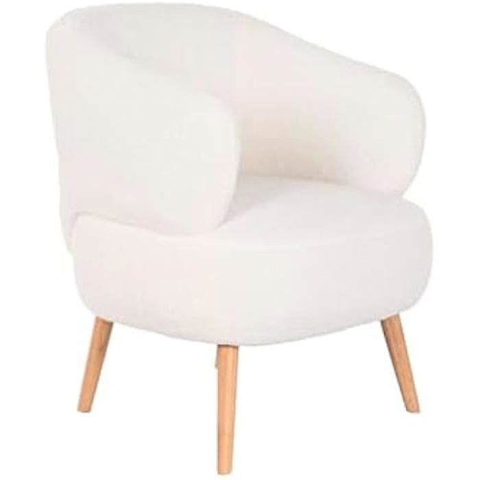 Fauteuil - DKD Home Decor - Standard - Bois - Blanc - 1 place