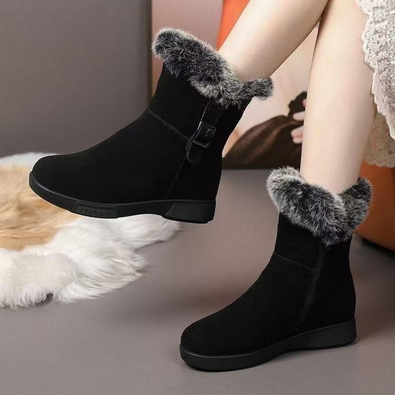 

Martin boots autumn and winter new matte leather fashion women s round head thick hair locomotive women s boots 40