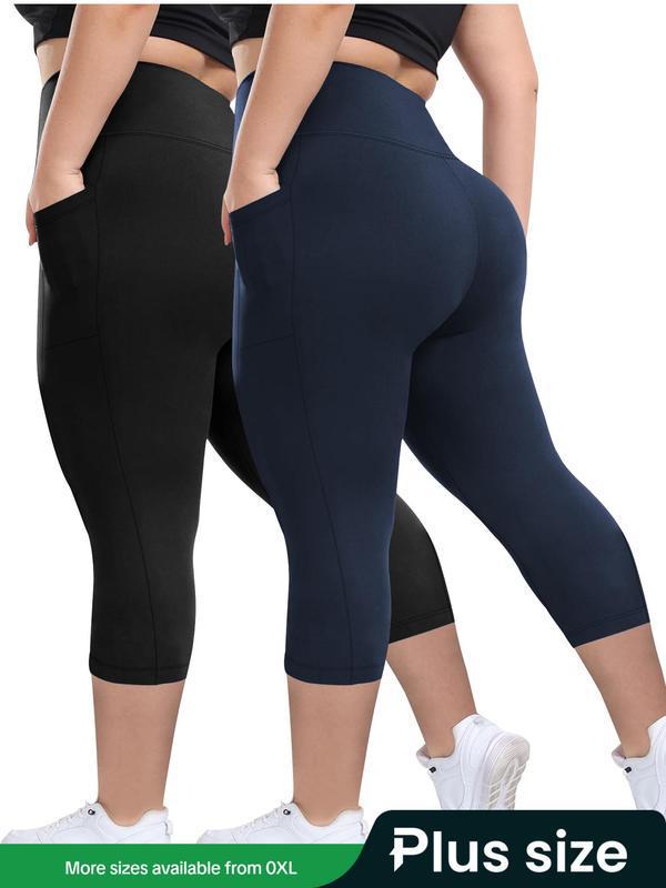 Milk Silk Yoga Capris - New European & American Style (C 67782) 2XL