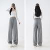 Glutinous Rice Pants Women's Spring and Autumn New High-end Loose Lazy Drooping Straight High-waisted Casual Wide-leg Pants