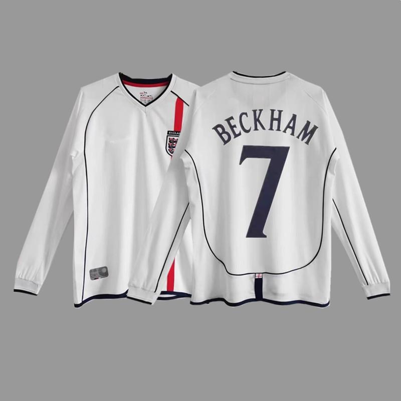 England Retro Football Jersey Gerrard Lampard Campbell Rooney Beckham Soccer Shirt