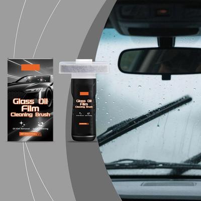 Car Glass Oil Film Cleaner Glass Car Window Stain Remover Deep Cleaning Without Damaging Glass Quickly Cleans Removes Oil Film